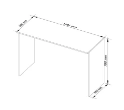 Bureau d'ordinateur AKORD B17 Chêne Sonoma 120 cm couleur Chêne Sonoma 120x50x79 cm