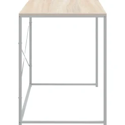 Bureau d'ordinateur Blanc chêne 110x60x70 cm Bois d'ingénierie vidaXL
