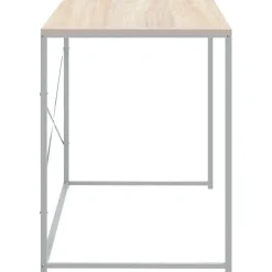 Bureau d'ordinateur Blanc chêne 110x60x70 cm Bois d'ingénierie vidaXL