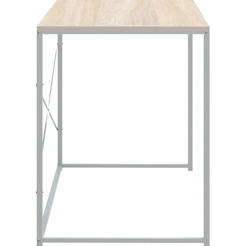 Bureau d'ordinateur Blanc chêne 110x60x70 cm Bois d'ingénierie vidaXL