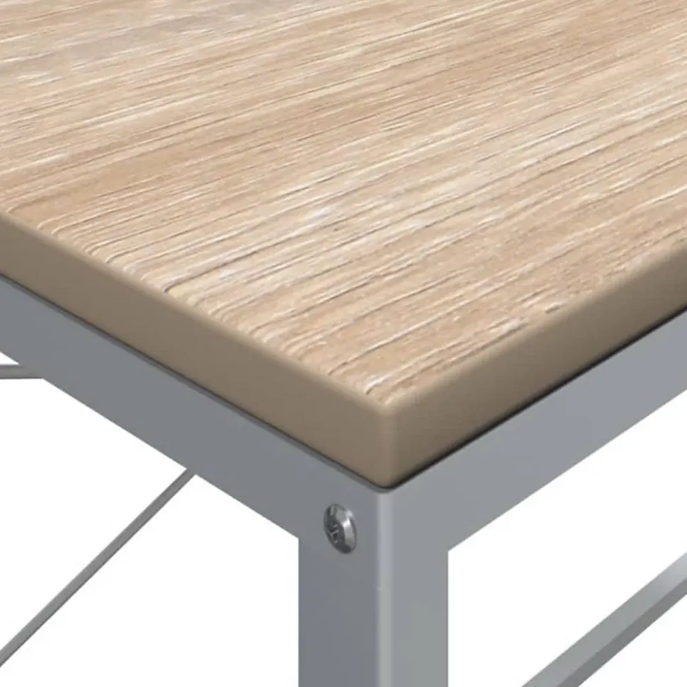 Bureau d'ordinateur Blanc chêne 110x60x70 cm Bois d'ingénierie vidaXL