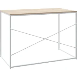 Bureau d'ordinateur Blanc chêne 110x60x70 cm Bois d'ingénierie vidaXL