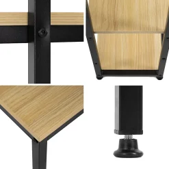 Bureau d'ordinateur moderne avec étagère