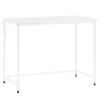 Bureau d'ordinateur moderne, blanc, non pliable