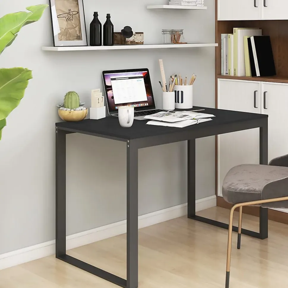Bureau d'ordinateur Noir 110x60x73 cm vidaXL