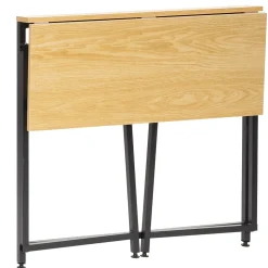 Bureau d'ordinateur pliable 80 cm table de travail compacte aspect bois brun clair
