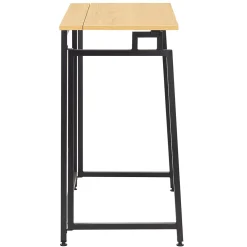Bureau d'ordinateur pliable 80 cm table de travail compacte aspect bois brun clair