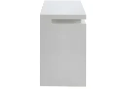 Bureau EMERSON - 3 tiroirs - MDF laqué blanc - LEDs