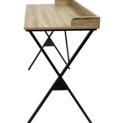 Bureau en mdf et métal Loka - Marron