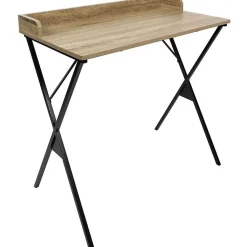 Bureau en mdf et métal Loka - Marron