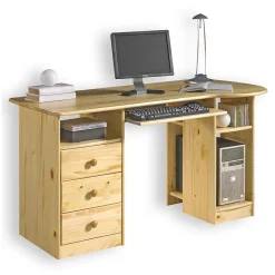Bureau en pin BOB, vernis naturel