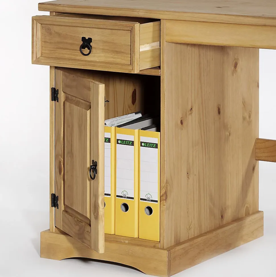 Bureau en pin TEQUILA style mexicain, finition cirée