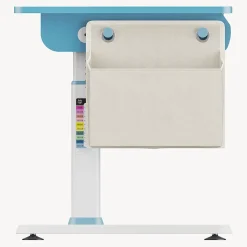 Bureau enfant réglable en hauteur Kuosa 120 x 60 cm bleu blanc en.casa