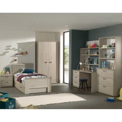 Bureau enfant robuste 3 tiroirs collection DANY coloris chene clair