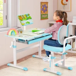 Bureau Enfants Charge 80KG Table Réglable en Hauteur