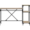 Bureau et étagères chêne sonoma 135x50x90cm bois ingénierie/fer vidaXL