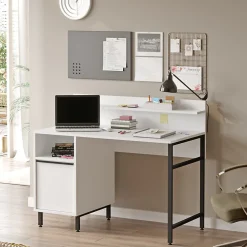 Bureau Fajaarire 120 x 60 x 100 cm blanc noir en.casa