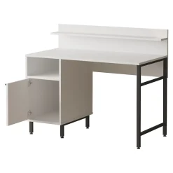 Bureau Fajaarire 120 x 60 x 100 cm blanc noir en.casa