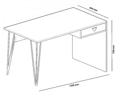 Bureau GALAXY 120 x 60 x 76,8 cm