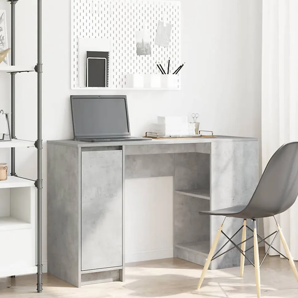 Bureau gris béton 120x42x76 cm bois d'ingénierie vidaXL
