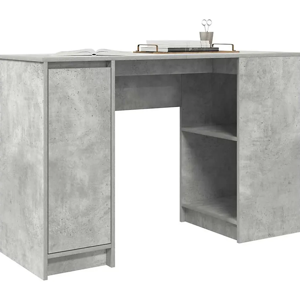 Bureau gris béton 120x42x76 cm bois d'ingénierie vidaXL