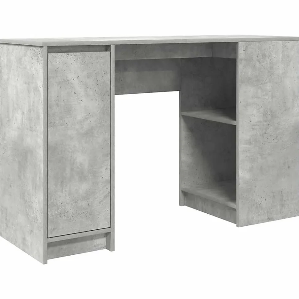 Bureau gris béton 120x42x76 cm bois d'ingénierie vidaXL