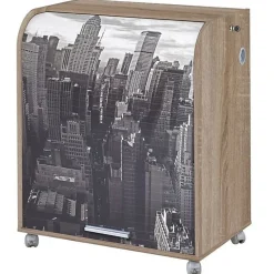 Bureau Informatique - New York 500 - Imitation Chêne - 79.2 cm - 53.2 cm - 93.8 cm