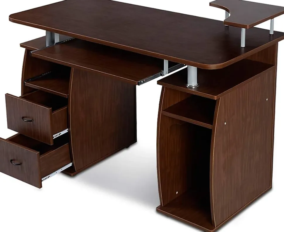 Bureau Informatique Bureau angle avec Tablette Imprimante