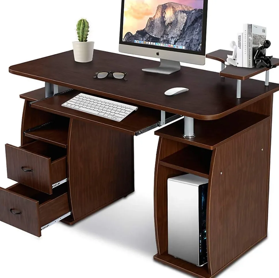 Bureau Informatique Bureau angle avec Tablette Imprimante