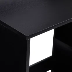 Bureau informatique multimédia design multi-rangement dim. 137 x 55 x 92 cm noir
