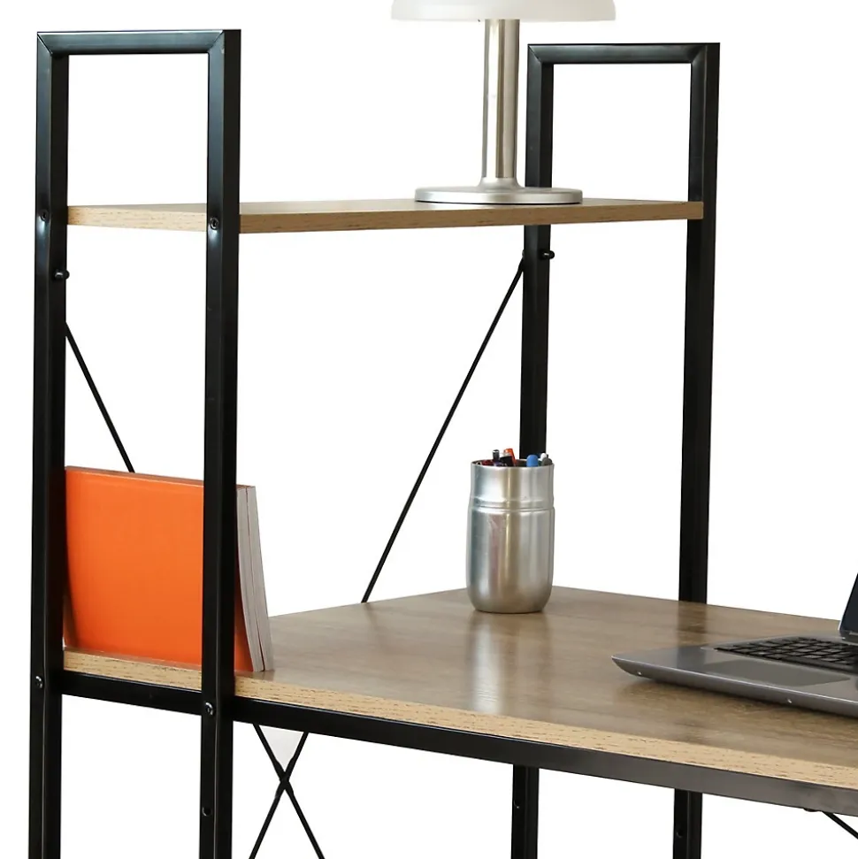 Bureau L120cm avec 4 étagères style industriel