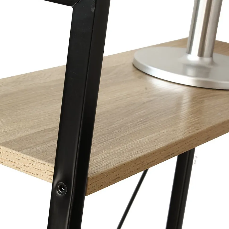 Bureau L120cm avec 4 étagères style industriel