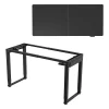 Bureau électrique à hauteur réglable Kirkkonummi 180 x 80 cm noir pro.tec