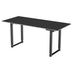 Bureau électrique à hauteur réglable Kirkkonummi 180 x 80 cm noir pro.tec
