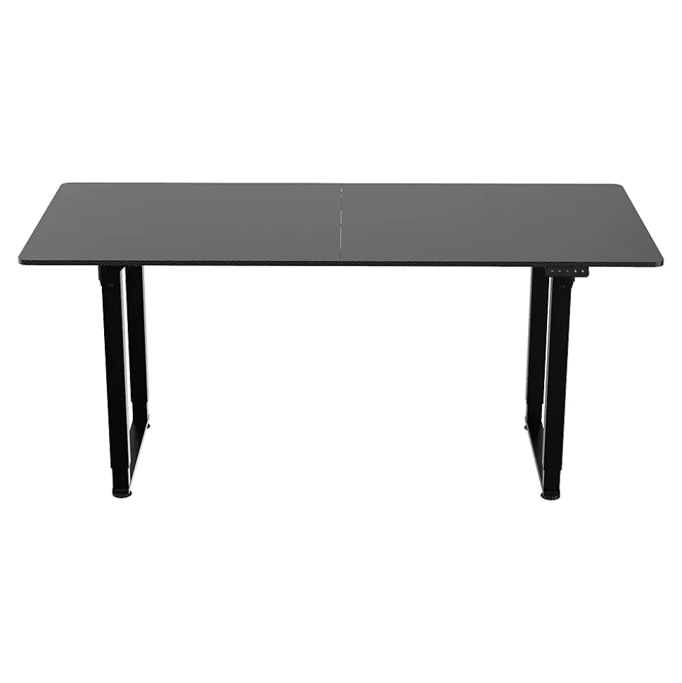 Bureau électrique à hauteur réglable Kirkkonummi 180 x 80 cm noir pro.tec