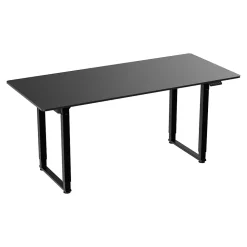 Bureau électrique à hauteur réglable Kirkkonummi 180 x 80 cm noir pro.tec