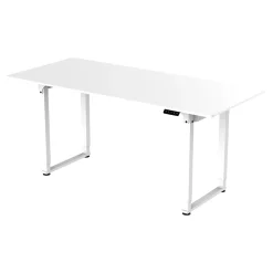 Bureau électrique à hauteur réglable Kirkkonummi 180 x 80 cm blanc pro.tec