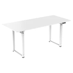 Bureau électrique à hauteur réglable Kirkkonummi 180 x 80 cm blanc pro.tec