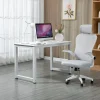 Bureau Moderne - Pieds Métal, Plateau Blanc