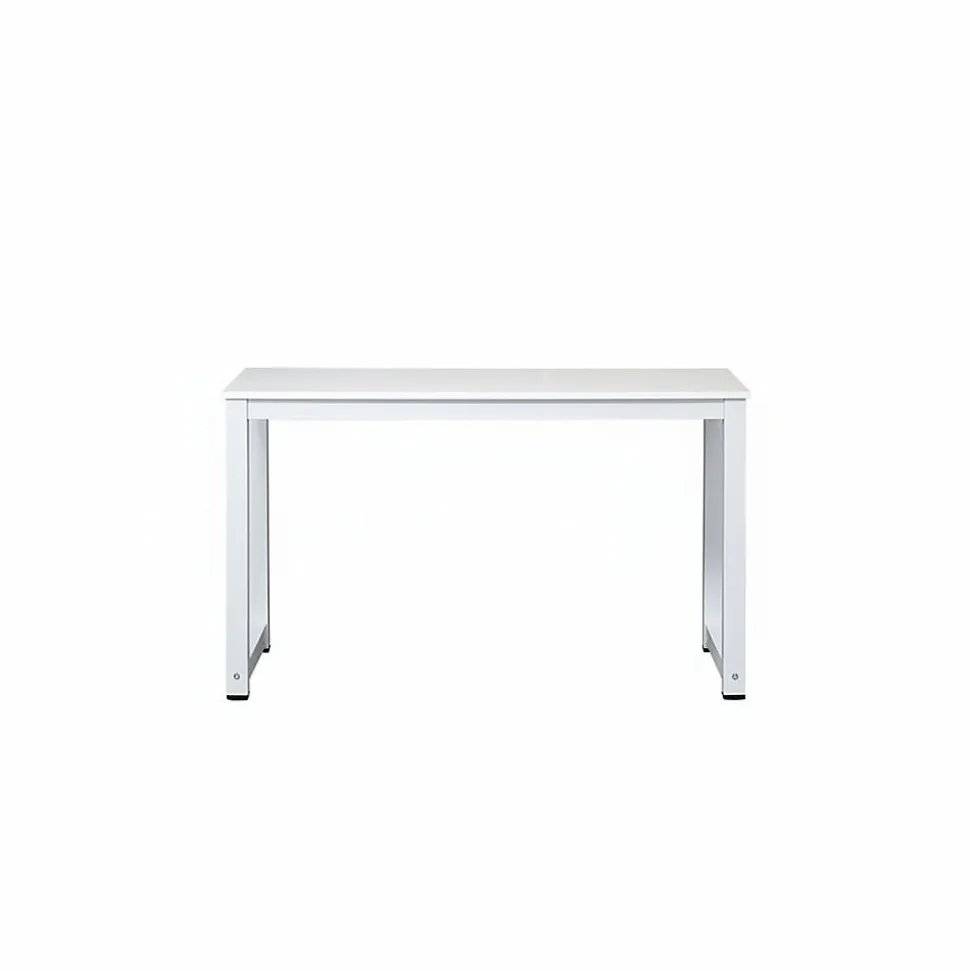 Bureau Moderne - Pieds Métal, Plateau Blanc