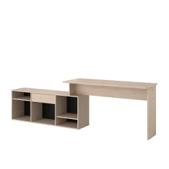 Bureau modulable effet chêne clair 5 configurations, Works