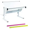 Bureau Multifonctions Enfant "Mathis" 118cm Blanc