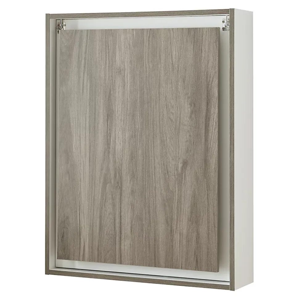 Bureau mural pliant Greve 72 x 77 x 59 cm blanc effet bois en.casa