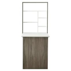 Bureau mural pliant Greve 72 x 77 x 59 cm blanc effet bois en.casa