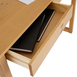 Bureau NOAH 2 tiroirs, en pin massif - Coloris naturel