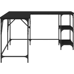 Bureau noir 139x139x75 cm bois d'ingénierie vidaXL