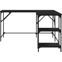 Bureau noir 139x139x75 cm bois d'ingénierie vidaXL