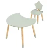 Bureau pour enfant avec chaise Lallega vert menthe naturel en.casa
