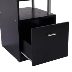 Bureau pour ordinateur table meuble pc informatique en MDF noir