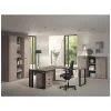 Bureau professionnel 160cm coloris chene brut et noir collection YUKON